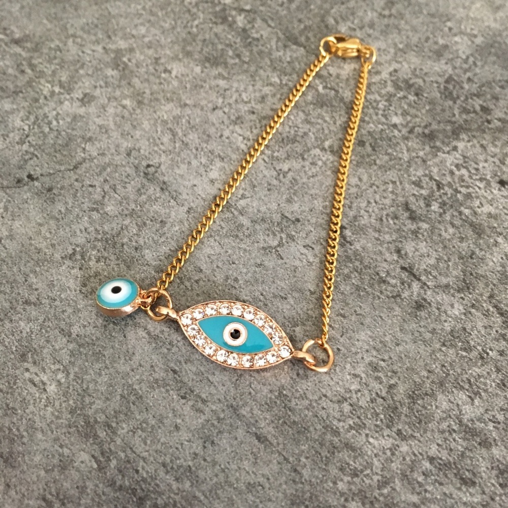 Evil Eye 🧿 Bracelet - Stainless Steel Gold Plated - Picture 5 of 8